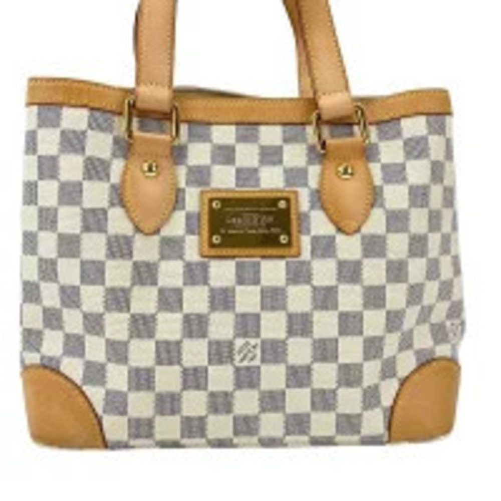 Louis Vuitton Damier Azur White Hampstead Tote Bag White